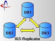 Flexible exchange of data between databases
